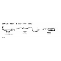 Ford Escort XR3i 1.8 16v 130hp 92- Marmitta Posteriore Nuova Walker CD41040 6860466 New From Old Stock