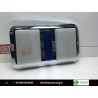 Plafoniera Tre Luci Rettangolare Inox Con Luce Notturna 245x125x3,5 New From Old Stock