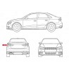 Mercedes Benz [W124] Fanale Posteriore Sinistro [6PIN] Completo Smoke Fumé HELLA-2VP004686-181-2VP00468615 New From Old Stock