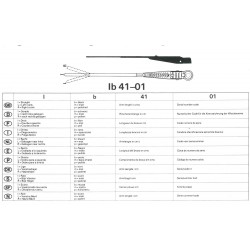 Braccio tergicristallo in acciaio Lucido [lunghezza: mm 345] Fig.13 Curva a Destra Sev Marchal BTC-345 New From Old Stock