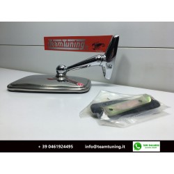 Specchio Cromato Esterno Sinistro In Metallo Cromato Satinato Per Autocarri Epoca Arca Torino 236