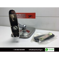 Specchio Cromato Esterno Sinistro In Metallo Cromato Satinato Per Autocarri Epoca Arca Torino 236