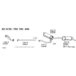 CITRÖEN BX 16cc RS-TRS 83-84 TUBO COLLETTORE ANTERIORE CD2883-216201-95600643 NOS