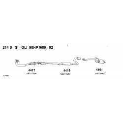 Rover 200 XW 214 GSI-SI 14cc 90-99 Marmitta Posteriore Nuova 4401 Fonos Aluminox GEX33417 New From Old Stock