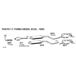 Fiat Punto 176 17ccTD  94-99 Tubo Collettore Con Flessibile Marca CISAM-301901-7751668
