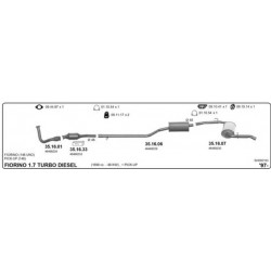 Fiat Fiorino 146 17cc TD 97-01 Tubo Collettore Scarico Con Flessibile NIV-3549-CD3549-46468228