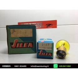 24v 50/45w Coppia 2Pezzi Lampada Luce Gialla Fari Epoca Biluce SILEA 2137 IGM3638L New From Old Stock