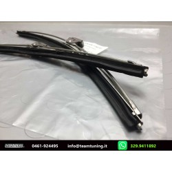 kit [2PZ] Spazzole Tergi Acciaio Inox Gommino da 33cm Vintage New Old Stock
