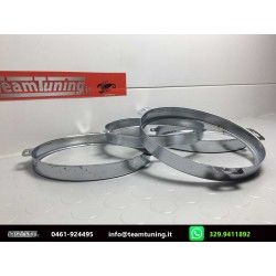 Lancia Fulvia Fiat 1300-1500 Serie Anelli [4PZ] Acciaio Per Fari Anteriori Int-Est L/R Compatibile 2187006-14.450.212