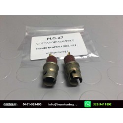 Fiat 500-126-600-850-1100 Lancia Fulvia-Flavia Coppia [2pz] Portalampada Spia Luce Indicatore Cruscotto Attacco Piatto 27mm