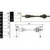 CITROEN BX 11cc 14cc SEMIASSE SX L.600mm GENERAL RICAMBI 3272L6