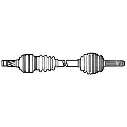  OPEL CORSA B 1000cc SEMIASSE ANTERIORE SX CON ABS L.560mm 374042 374046