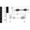  OPEL CORSA B 1000cc SEMIASSE ANTERIORE SX CON ABS L.560mm 374042 374046