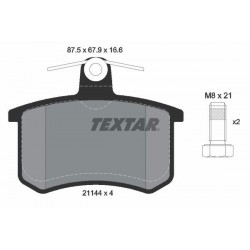 21144166 SERIE PASTIGLIA FRENO POSTERIORE AUDI -FIAT ALFA