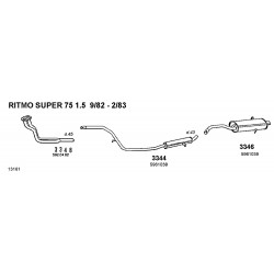 FIAT REGATA-RITMO 15cc 17D DAL 1986 AL 1989 MARMITTA CENTRALE 5980874