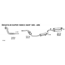 FIAT REGATA [ 138 ] 85-100 SUPER 16cc MARMITTA CENTRALE 5994291