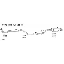 FIAT RITMO 100S (138_) 1.6 01.1983-12.1987 MARMITTA CENTRALE 7543115