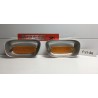 Peugeot 404 65-69 Coppia Trasparenti Bicolore Fanalini Freccia Anteriori L/R P2736 PV New Old Stock