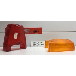 FIAT 1400 COPPIA LENTI FANALE POSTERIORE ROSSA E GIALLA DX-SX OLSA TORINO NOS