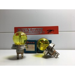 6V 40/45W COPPIA LAMPADE EPOCA GIALLE SILEA 6123 PER TUTTE LE AUTO CON IMPIANTO A 6v NOS