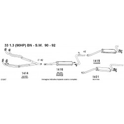 Alfa 33 13 90HP BN dal 90 al 92 Marmitta posteriore 50030030-50030033-60504353-60504365-60538288