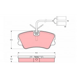 ALFA 33 [ 905] 83-93 ALFA SUD SPRINT [902]  76-89 PASTIGLIE FRENO ANTERIORI TRW-GDB900-3322936409007 NEW NOS