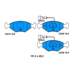 FIAT PALIO BN-SW FIAT SIENA 96- SERIE PASTIGLIE FRENO ASSALE ANTERIORE  TRW GDB1347-3322937211425-9948037